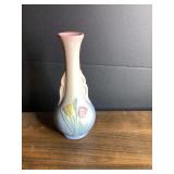 Hull Pottery USA Art Vase with Raised Tulip Motif Model 31