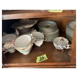 Assorted Dinnerware, Porcelain Teacups, Glass Bowls, and Holiday Serving Pieces Lot