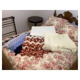 Assorted Handcrafted Crochet Blankets and Quilted Bedding Lot