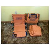 University of Illinois Orange and Blue Folding Sports Chairs with Storage