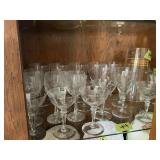 Crystal Stemware and Glass Pitcher Set
