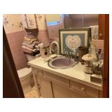 Bathroom Decor and Linens Collection Including Towels Framed Art and Accessories