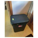 Hefty Dual XL Black Plastic Trash Can with Lid