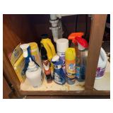 Assorted Household Cleaning Products and Supplies