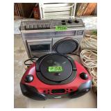 Lot of Two Portable Audio Players Including Blackweb CD Boombox and Cassette Player Radio