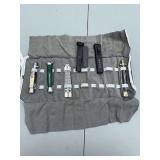 Assorted Pocket Knife Collection with Roll