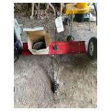 Red Tow-Behind Lawn Dethatcher with Tine Rake
