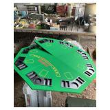 Foldable Octagon Casino Poker Table Top with Felt Surface and Chip Trays