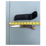 Buck 110 Folding Hunter Knife Commemorative 100 Years 1902-2002 with Sheath and Smith & Wesson Hammer Forged Folding Knife