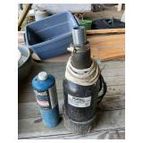 Flotec Submersible Sump Utility Pump and Bernzomatic Propane Cylinder