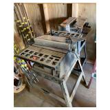 Skil Saw 10-Inch Table Saw Model 3400 with Stand and Accompanying Workshop Equipment