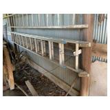 Extension Ladder and Wooden Ladder Lot