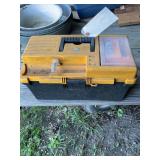 Zag Yellow and Black Plastic Tool Box with Contents including Propane Torch and Soldering Supplies