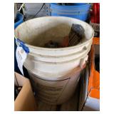 Bucket with Assorted Hardware and Tools