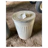 Galvanized Metal Trash Can with Lid