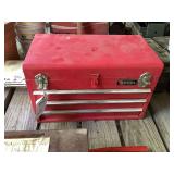 Excel Red Metal Tool Chest with Assorted Contents and Hardware
