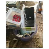 Assorted Plastic Storage Bins and Organization Baskets Lot