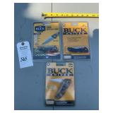 Lot of Three Buck 284 Bantam BBW Folding Knives in Original Packaging