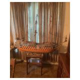 Large Scale Handcrafted Wooden Model Ship