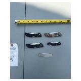 Assorted Buck Pocket Knives Lot of 5