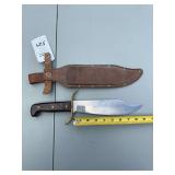 Western USA W49 Bowie Knife with Leather Sheath
