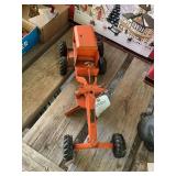 Orange Pressed Steel Road Grader Toy Construction Vehicle