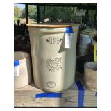 Western Stoneware Company 15 Gallon Crock with Hand-Painted Looney Tunes Lid