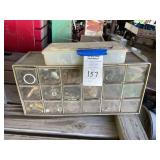 Hardware Organizer Cabinet with Assorted Fasteners and Extra Storage Box