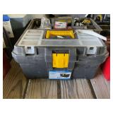 Workforce 16 Inch Plastic Tool Box Filled with Assorted Hardware and Tools