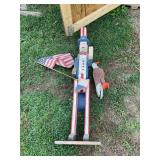 Handcrafted Wooden Uncle Sam Figure with American Flag and Bald Eagle Decor