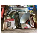 Box Lot of Hardware, Tools, and Accessories