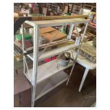 White Metal Four-Tier Industrial Storage Shelving Unit