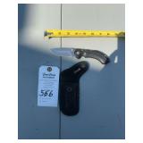 Buck USA Folding Pocket Knife with Black Handle and Sheath