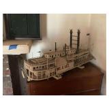Handmade Wooden Model Steamboat - Robt. E. Lee