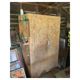 Handmade Oriented Strand Board Storage Cabinet with Shelves