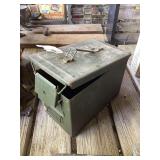 Military Style Olive Drab Steel Ammunition Storage Can