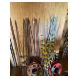 Assorted Electric Fence Posts and Spools