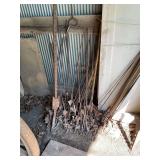 Assorted Metal Fence Stakes and Posts