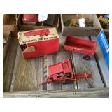 McCormick Tractor Wagon and Farm Implement Toy Set with Original Box