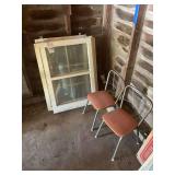 Lot of Miscellaneous Garage and Household Items Including Chairs, Windows, and Buckets