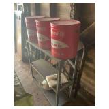 Set of Three Timberhill Brand Open Kettle Rendered Lard Cans by Virginia Packing Co.