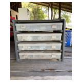 Plastic Storage Cabinet with Four Removable Organizer Drawers