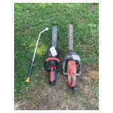 Task Force Electric Hedge Trimmer, Hedge Hog Trimmer, and Wand Attachment Lot