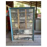 Metal Storage Cabinet with Plastic Drawers and Hardware