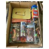 Lot of Assorted Toys including Radical Sky Riders 3-Pack and Safari Ltd Pirate Toob