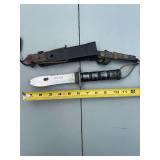 Survivor Stainless Steel Fixed Blade Survival Knife with Scabbard and Wire Cutter