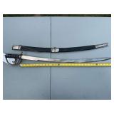 Military Sword with Scabbard and Etched Blade