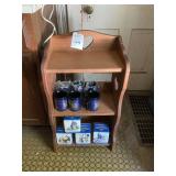 Wooden Heart Cutout Shelf with Norman Rockwell Seafarers Porcelain Tankards and Promotional Mugs