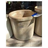 Number 2 Stoneware Crock with Blue Stamp