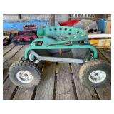 Rolling Garden Seat Cart with Utility Tray